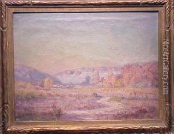 Autumn, Brookville Oil Painting - Theodore Clement Steele