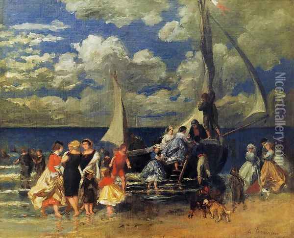 The Return Of The Boating Party Oil Painting - Pierre Auguste Renoir