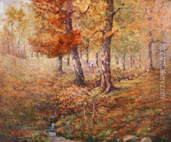 Autumn Landscape Oil Painting - Robert Frank Cornett