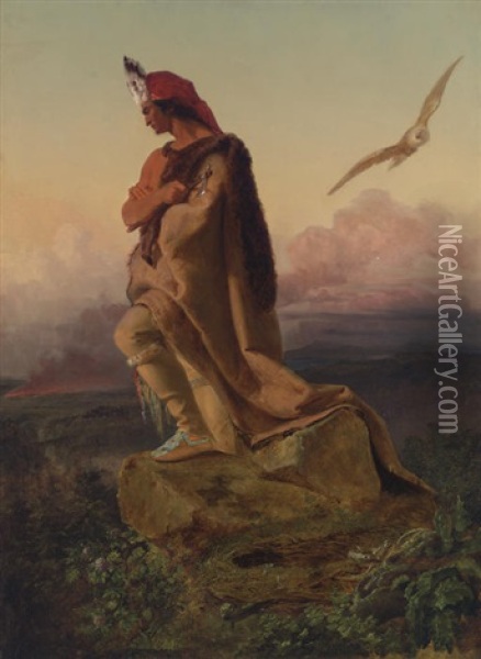 The Last Of The Mohicans Oil Painting - Emanuel Leutze