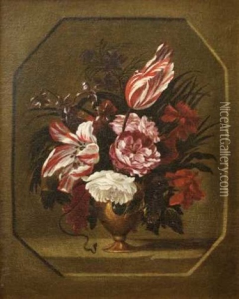 Vase De Fleurs Oil Painting - Juan De Arellano