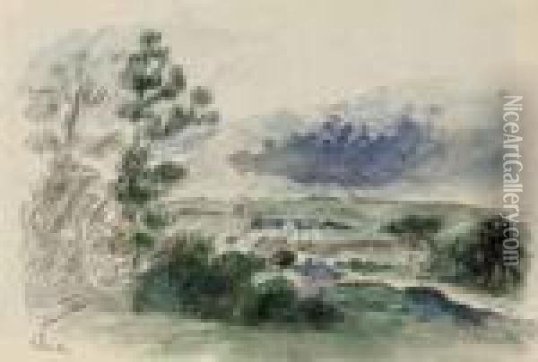 Village Oil Painting - Pierre Auguste Renoir