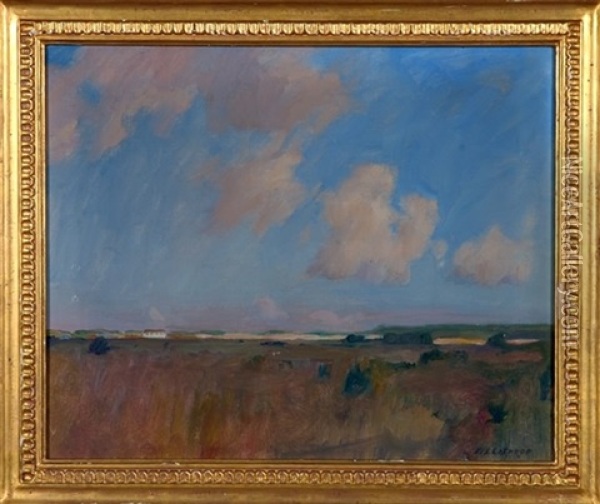 Clouds, Montauk Landscape Oil Painting - William Langson Lathrop