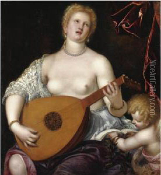 An Allegory Of Music Oil Painting - Simone Peterzano