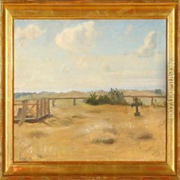 Landscape From Themoor Oil Painting - Michael Ancher
