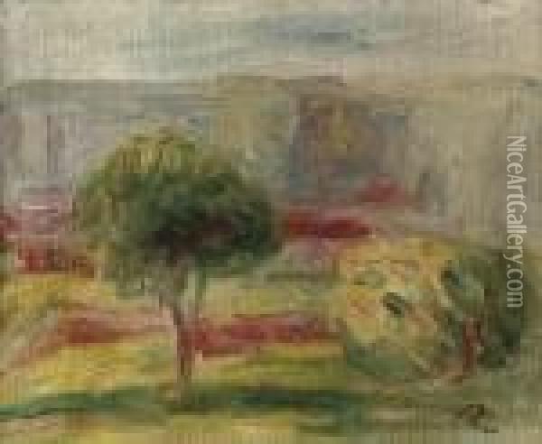 Paysage A L'arbre Oil Painting - Pierre Auguste Renoir