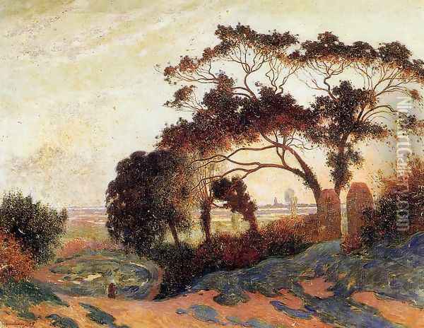 Landscape, Hills of Guerande Oil Painting - Ferdinand Loyen Du Puigaudeau