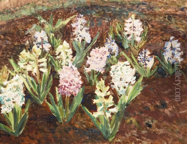 Hyacinths Oil Painting - Frantisek Kavan