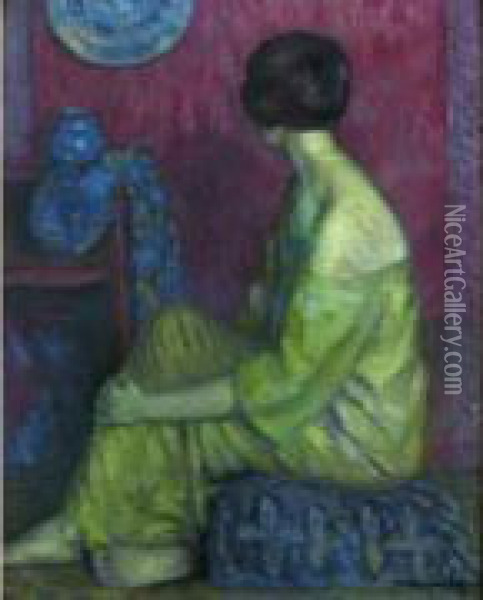 Femme Assise Oil Painting - Paul Renaudot