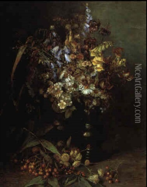 Sommerblumenstraus Oil Painting - Marie Egner