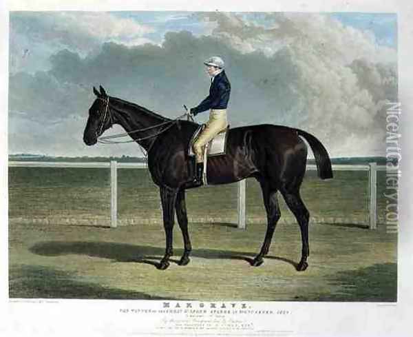 Margrave the Winner of the Great St Leger Stakes at Doncaster Oil Painting - John Frederick Herring Snr