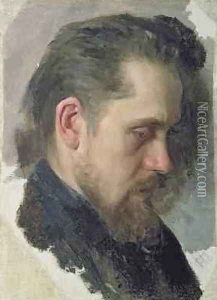 Portrait of the author Nikolay Pomyalovsky 1860 Oil Painting - Nikolai Vasilievich Nevrev