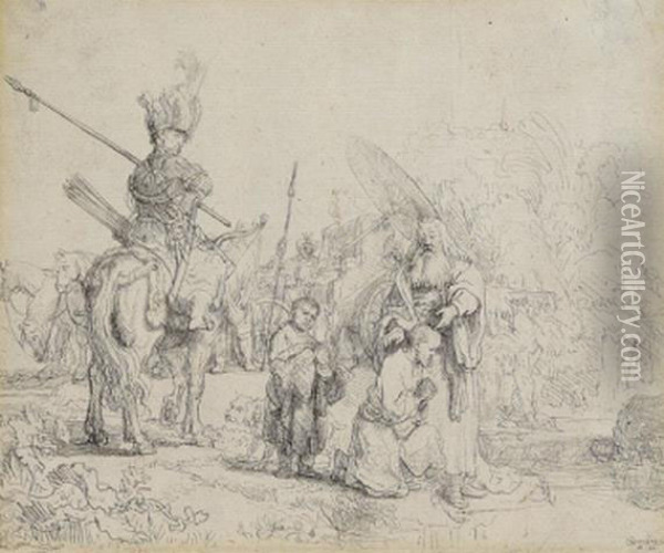 Die Taufe Des Kammerers Oil Painting - Rembrandt Van Rijn