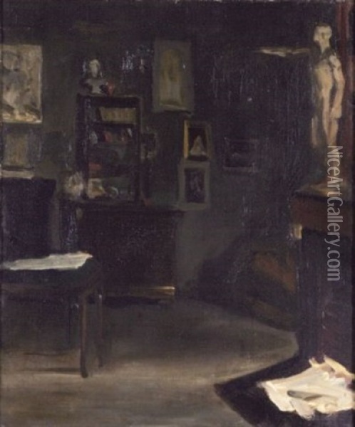 Un Interieur, Chez Manet (atelier Des Kunstlers In Der Rue De St.petersbourg) Oil Painting - Edouard Manet