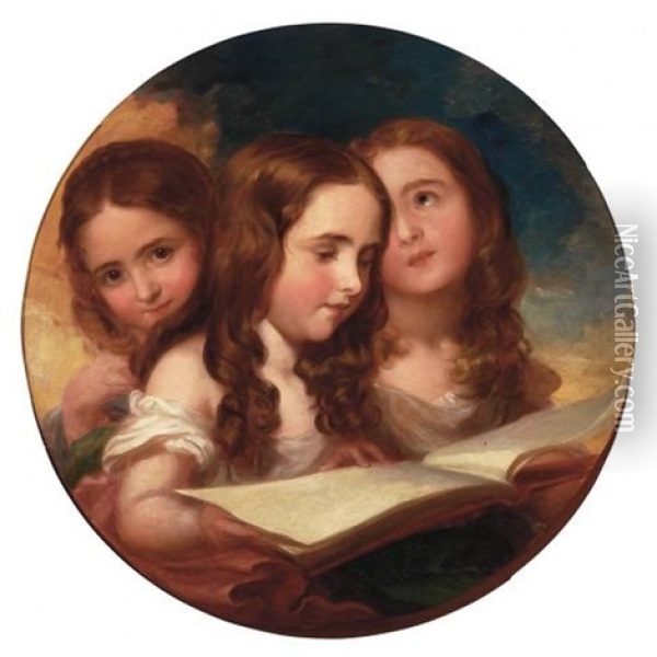 Three Sisters Oil Painting - George Frederick Watts