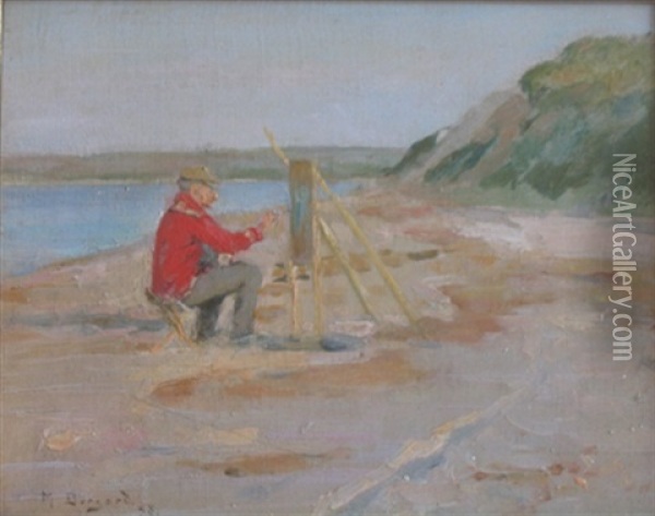 Seaside Painting Oil Painting - Martin Borgord