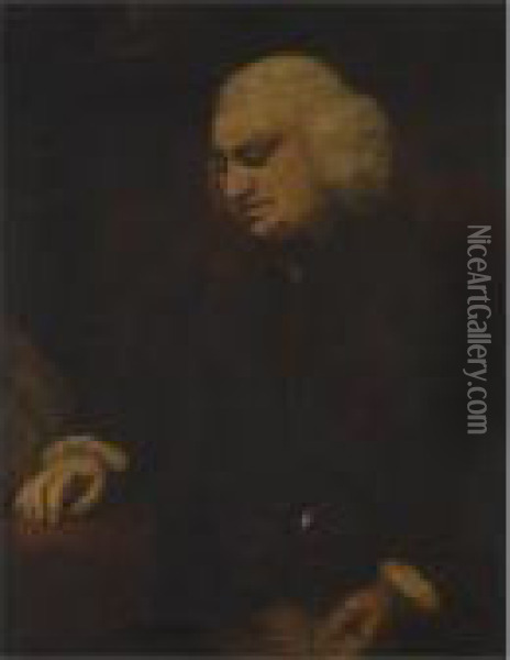 Portrait Of Dr Samuel Johnson (1709-1784) Oil Painting - Sir Joshua Reynolds