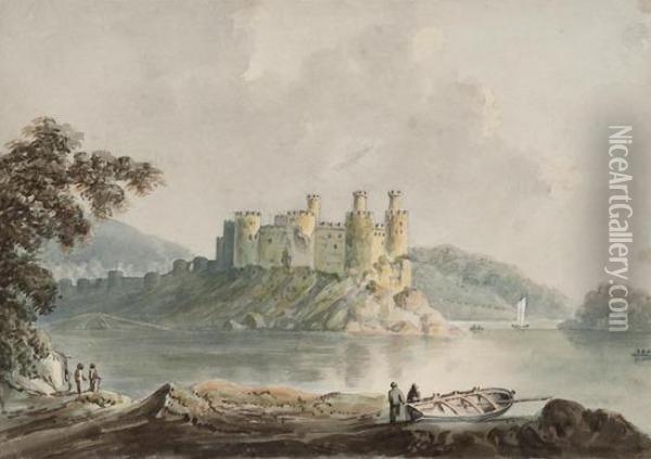 Conwy Castle Oil Painting - John Varley