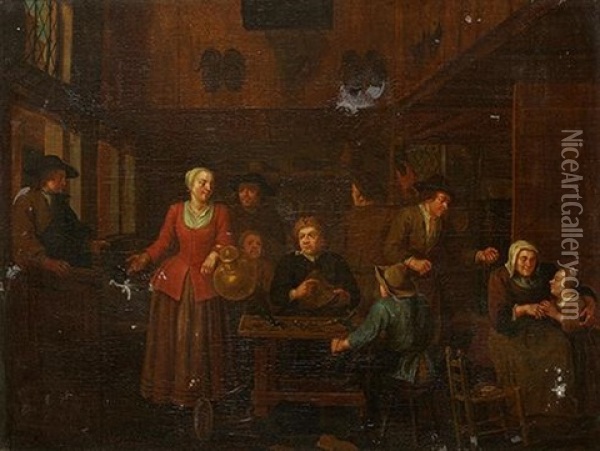 L'interieur Du Cordonnier Oil Painting - Jan Josef Horemans the Elder