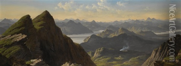 A View Of Loch Lomond Oil Painting - John Knox