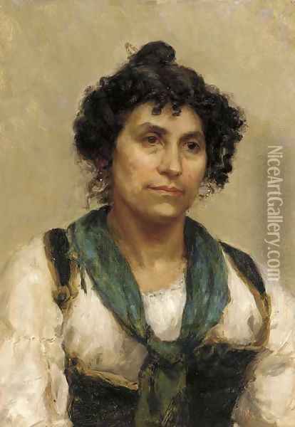 A peasant girl Oil Painting - Edwin Long