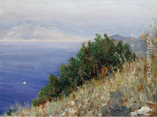 Capri Oil Painting - Attilio Pratella
