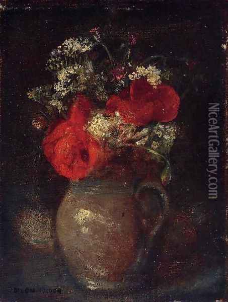 Bouquet Oil Painting - Odilon Redon