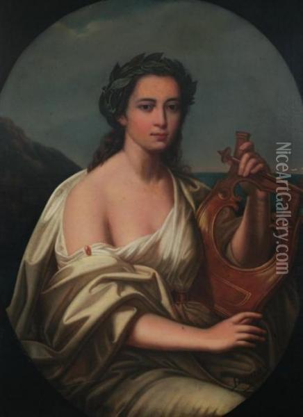 Portrait Of A Lady Oil Painting - Michel Dumas