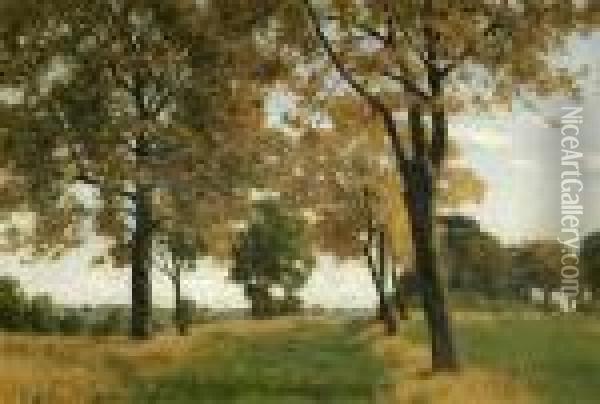 Herbstlandschaft Oil Painting - Paul von Ravenstein