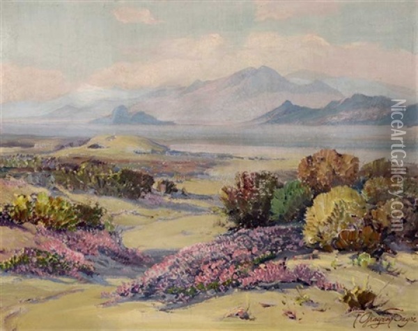 Desert Verbena Oil Painting - Fred Grayson Sayre