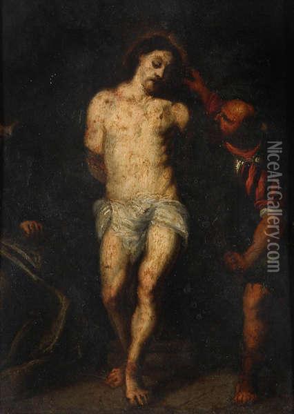 Bespotting Van Christus Oil Painting - Alessandro Turchi