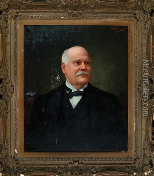 Portrait Of Martin Behrman (1864-1926), Mayor Of New Orleans Oil Painting - Andres Molinary
