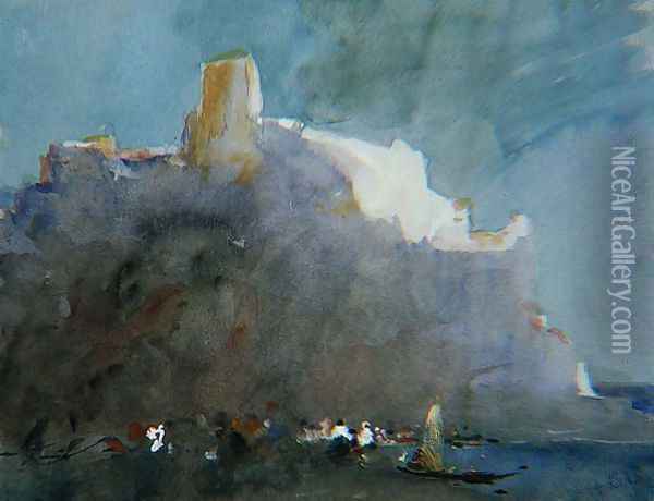 In the bay of Sorrento Oil Painting - Hercules Brabazon Brabazon