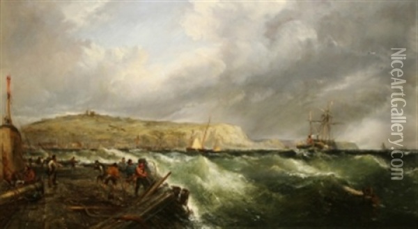 Stormy Sea Oil Painting - Edwin Hayes