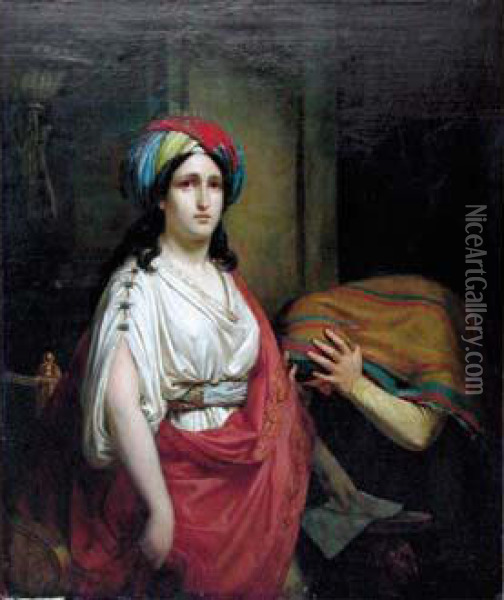Esther Oil Painting - Jean-Baptiste De Defiennes