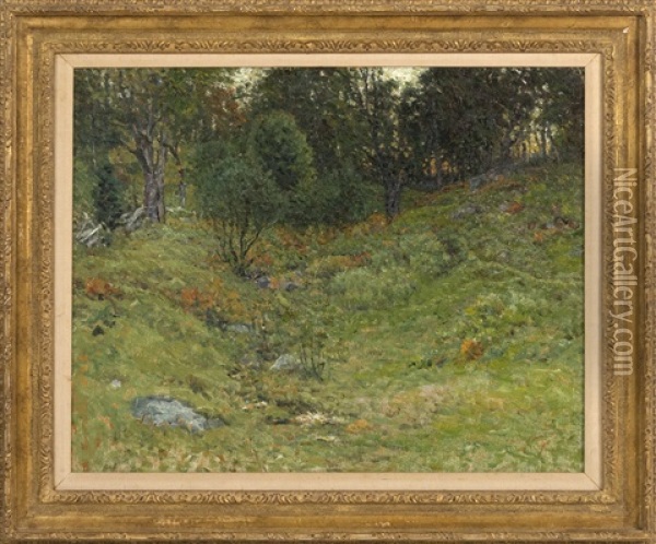 Spring Meadow Landscape Oil Painting - John Joseph Enneking