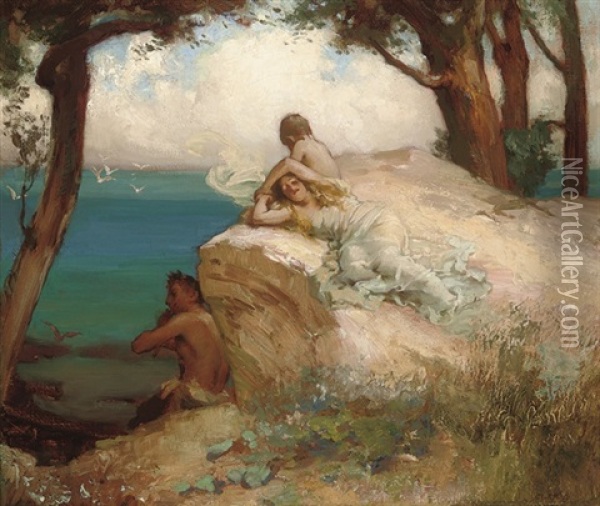 Summer Idyll Oil Painting - James Clark