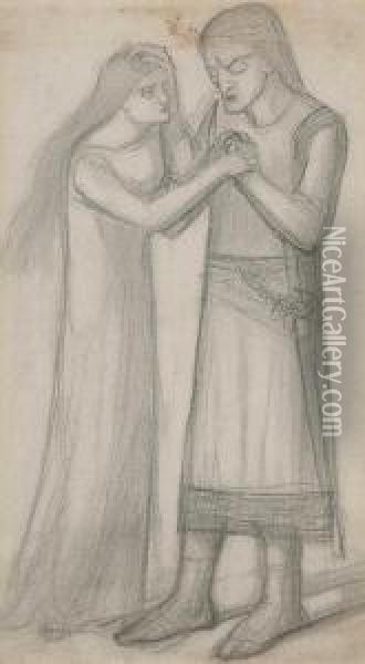 Study For 'jephthah's Daughter' Oil Painting - Elizabeth Eleanor Siddal