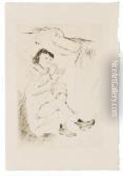 Young Girl Lying On A Sofa Oil Painting - Max Liebermann