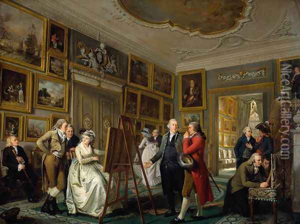 The Art Gallery of Jan Gildemeester 1794-95 Oil Painting - Adriaan de Lelie