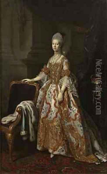 Portrait of Queen Charlotte of Mecklenburg Strelitz Oil Painting - Sir Nathaniel Dance-Holland
