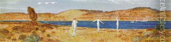 Wild Swans Sacred To Apollo Oil Painting - Childe Hassam