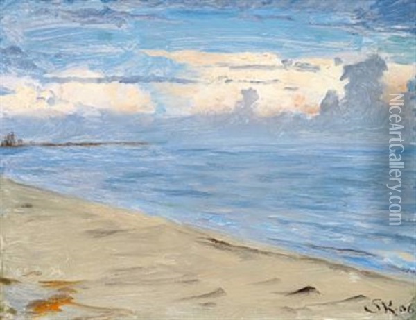 Aben Strand - Skagen Oil Painting - Peder Severin Kroyer