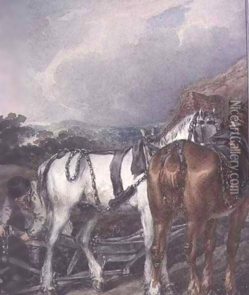 The Ploughman Oil Painting - John Augustus Atkinson