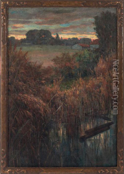 Twilight Oil Painting - Alfred Juergens
