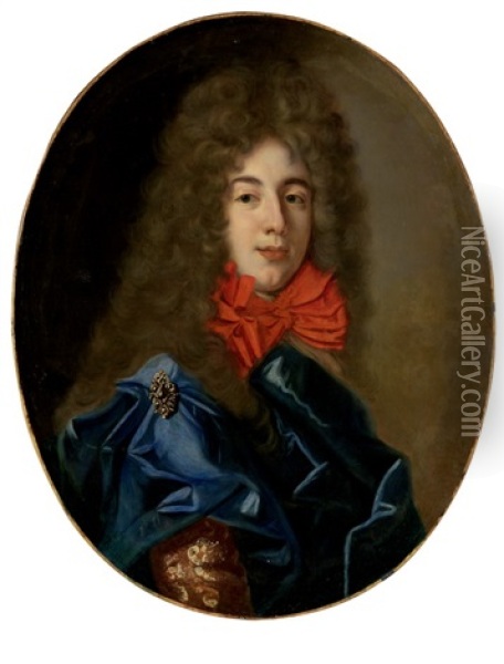 Portrait Eines Jungen Adeligen Oil Painting - Nicolas de Largilliere
