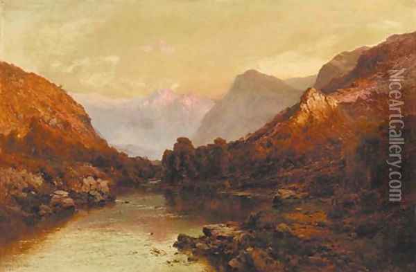 The Source of the Tummel, near Pitlochry Oil Painting - Alfred de Breanski