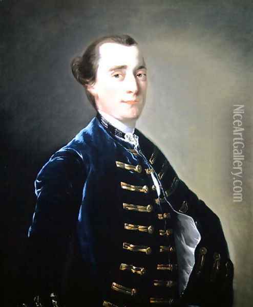 Portrait of Sampson Copestake (d.1781) of Kirk Langley Oil Painting - Josepf Wright Of Derby