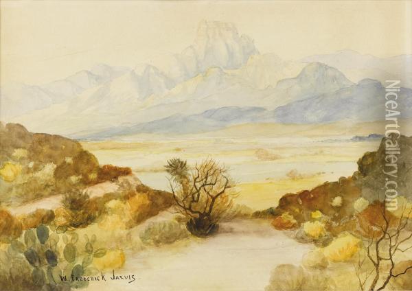 Untitled West Texas Landscape Oil Painting - W. Frederick Jarvis