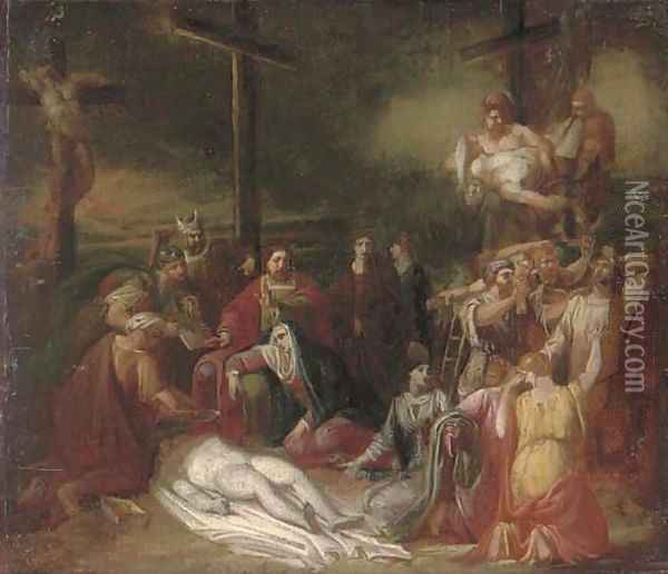 The Lamentation Oil Painting - French School